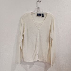 Crazy Horse Ivory Attached Twinset Sweater
